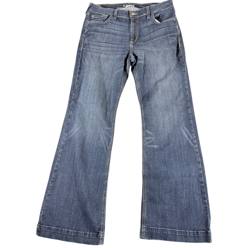 Ariat Slim Trouser Jeans Womens 33R Blue Dark Wash Western Premium Stretch